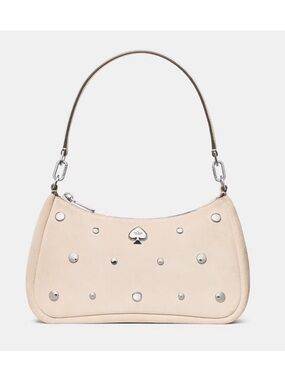 Kate Spade Kayla Suede Studs Small Convertible Shoulder Bag Milk Glass